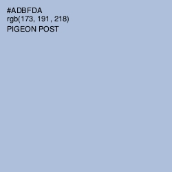 #ADBFDA - Pigeon Post Color Image