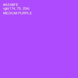 #AE4BFE - Medium Purple Color Image