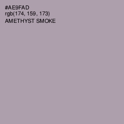 #AE9FAD - Amethyst Smoke Color Image