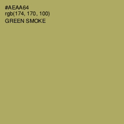 #AEAA64 - Green Smoke Color Image