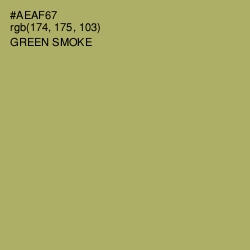 #AEAF67 - Green Smoke Color Image