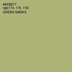 #AEB377 - Green Smoke Color Image