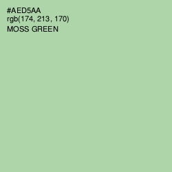 #AED5AA - Moss Green Color Image