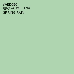#AED5B0 - Spring Rain Color Image