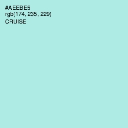 #AEEBE5 - Blizzard Blue Color Image
