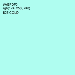 #AEFDF0 - Ice Cold Color Image