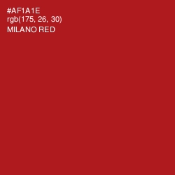 #AF1A1E - Milano Red Color Image