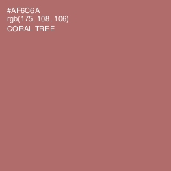 #AF6C6A - Coral Tree Color Image