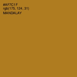 #AF7C1F - Mandalay Color Image