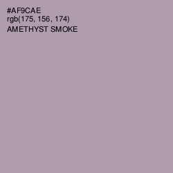 #AF9CAE - Amethyst Smoke Color Image