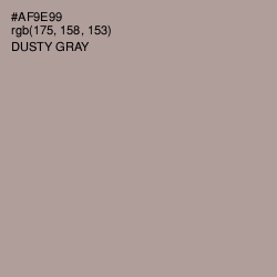 #AF9E99 - Dusty Gray Color Image