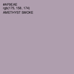#AF9EAE - Amethyst Smoke Color Image