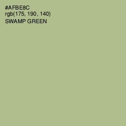 #AFBE8C - Swamp Green Color Image
