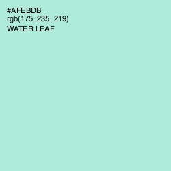 #AFEBDB - Water Leaf Color Image