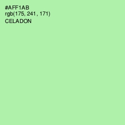 #AFF1AB - Celadon Color Image