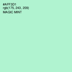 #AFF3D1 - Magic Mint Color Image
