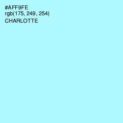 #AFF9FE - Charlotte Color Image