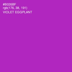 #B026BF - Violet Eggplant Color Image