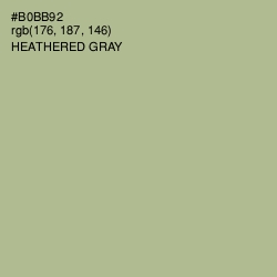 #B0BB92 - Heathered Gray Color Image