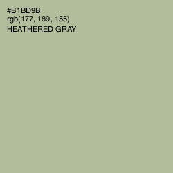 #B1BD9B - Heathered Gray Color Image