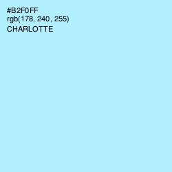 #B2F0FF - Charlotte Color Image