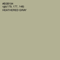 #B3B194 - Heathered Gray Color Image