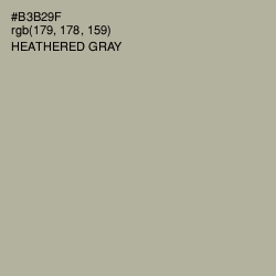 #B3B29F - Heathered Gray Color Image