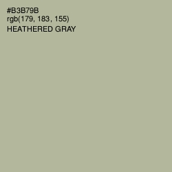 #B3B79B - Heathered Gray Color Image