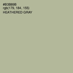 #B3B89B - Heathered Gray Color Image