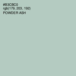 #B3CBC0 - Powder Ash Color Image