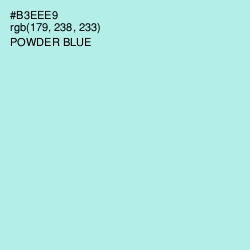 #B3EEE9 - Powder Blue Color Image