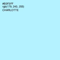 #B3F3FF - Charlotte Color Image