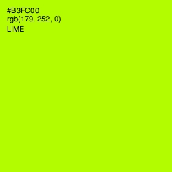 #B3FC00 - Lime Color Image