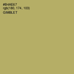 #B4AE67 - Gimblet Color Image
