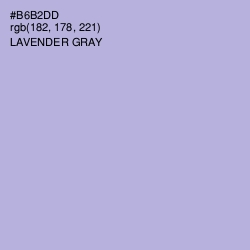 #B6B2DD - Lavender Gray Color Image
