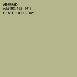 #B6B68D - Heathered Gray Color Image