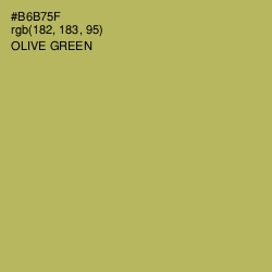 #B6B75F - Olive Green Color Image