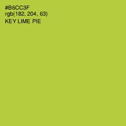 #B6CC3F - Key Lime Pie Color Image