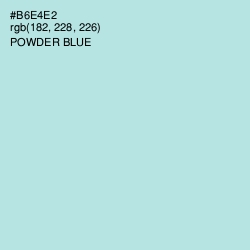 #B6E4E2 - Powder Blue Color Image