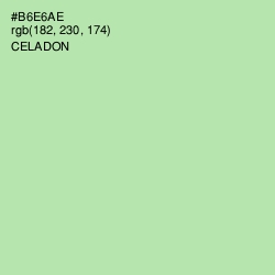 #B6E6AE - Celadon Color Image
