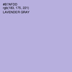 #B7AFDD - Lavender Gray Color Image