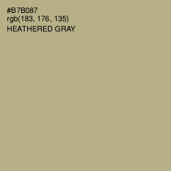 #B7B087 - Heathered Gray Color Image