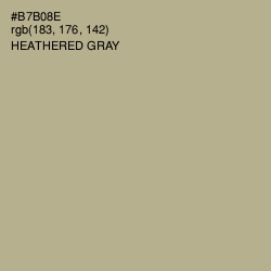 #B7B08E - Heathered Gray Color Image