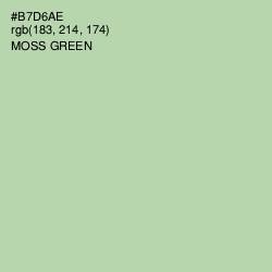 #B7D6AE - Moss Green Color Image