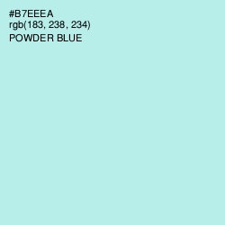 #B7EEEA - Powder Blue Color Image