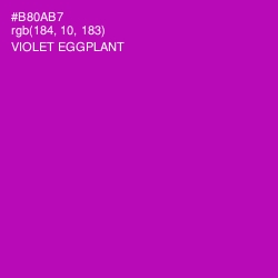 #B80AB7 - Violet Eggplant Color Image