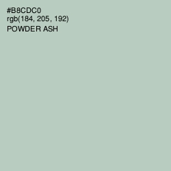 #B8CDC0 - Powder Ash Color Image