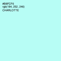 #B8FCF6 - Charlotte Color Image