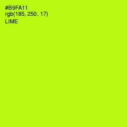 #B9FA11 - Lime Color Image