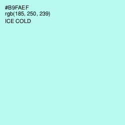 #B9FAEF - Ice Cold Color Image